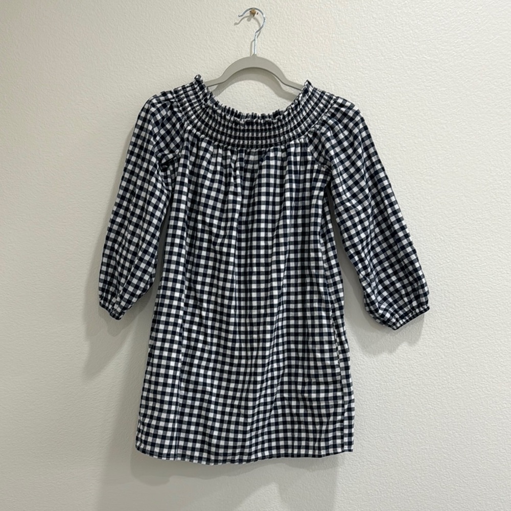 Abercrombie & Fitch Navy and White Checkered Dress